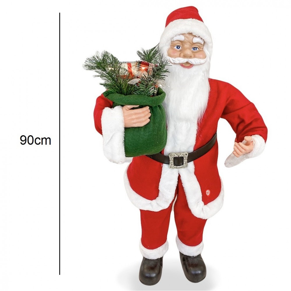 Père Noël rouge et blanc Décoration de Noël 90H...
