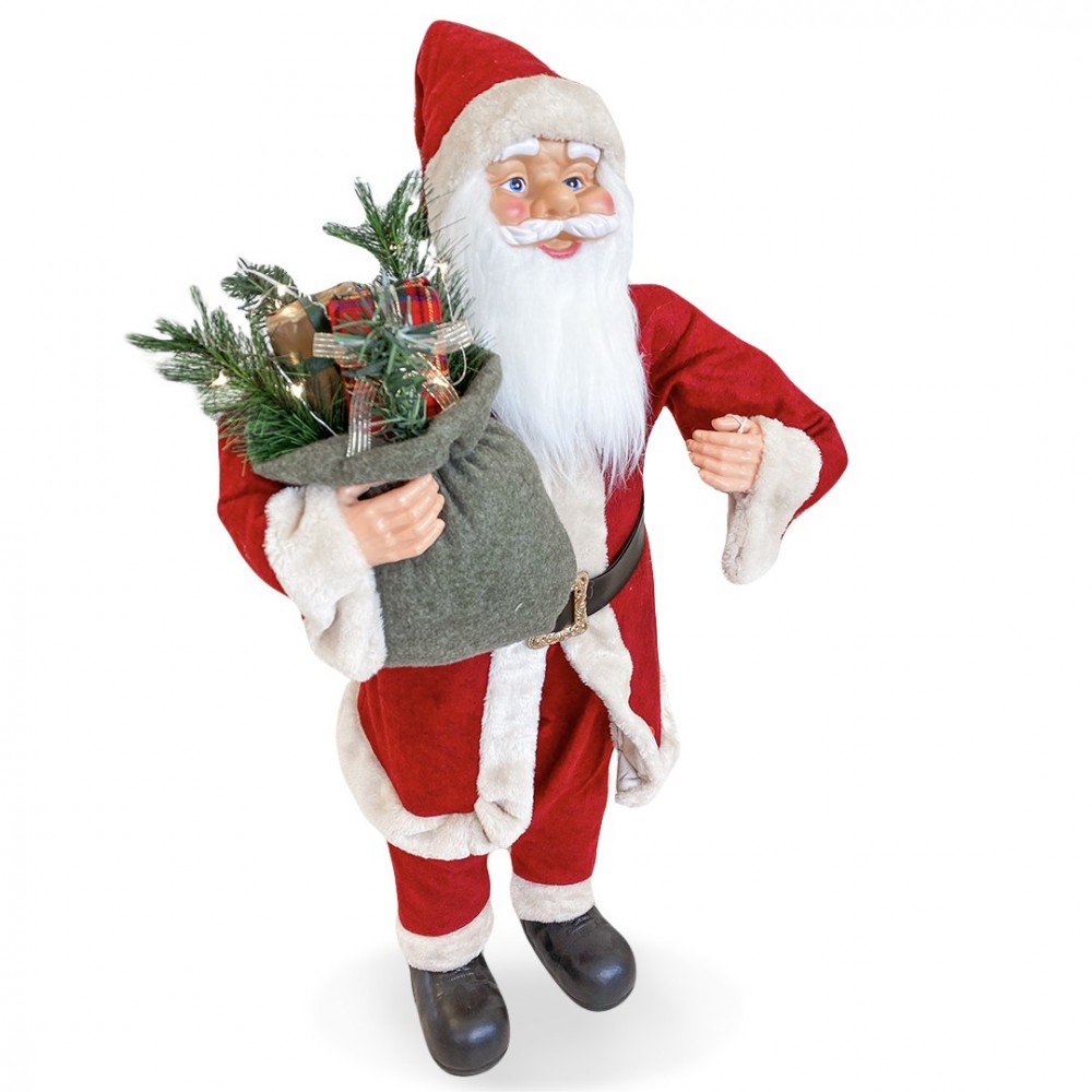Santa Rouge et Crème Décoration de Noel 90H cm...