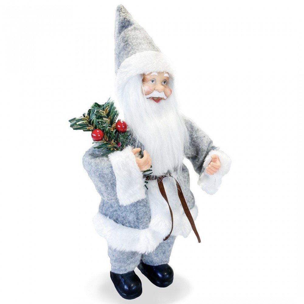 Santa Claus Robe Gris art. 144189 Décoration de...