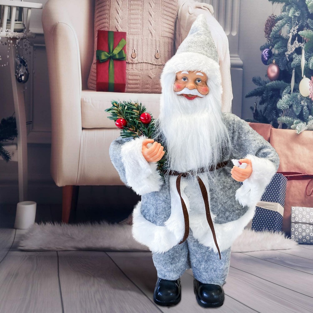 Santa Claus Robe Gris art. 144189 Décoration de...