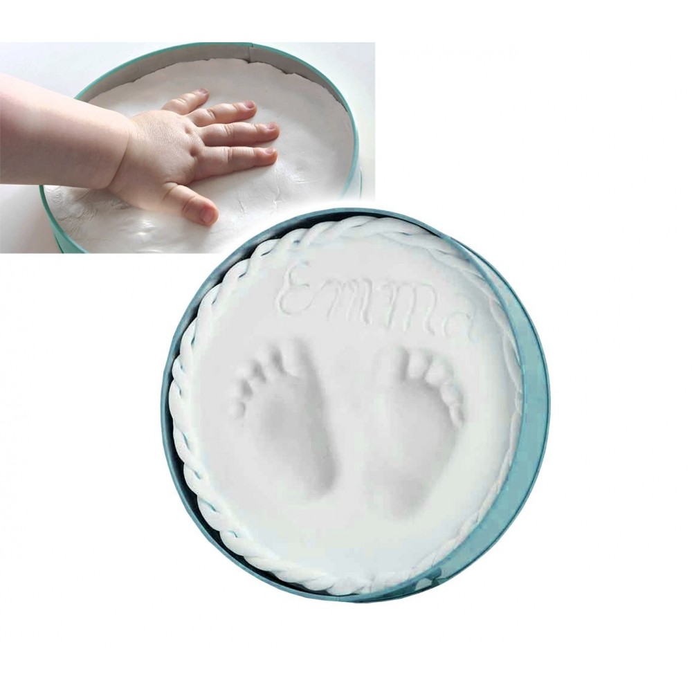 Kit de plâtre pour souvenir des empreintes des enfants faciles à utiliser la main et / ou à pied