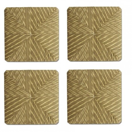 Kit 4 pcs Pièce de rechange Siège Paille Naturelle Bas de Chaise Pise 37x37cm
