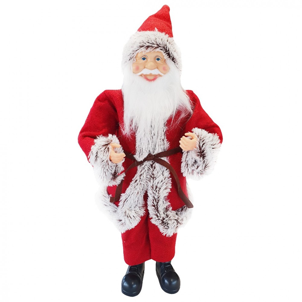 Santa Claus Robe Rouge et Gris 144199 Décoration de Noel 50H avec Mini-Lumière