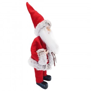 Santa Claus Robe Rouge et Gris 144191 Décoration de Noel 40H avec Mini-Lumière