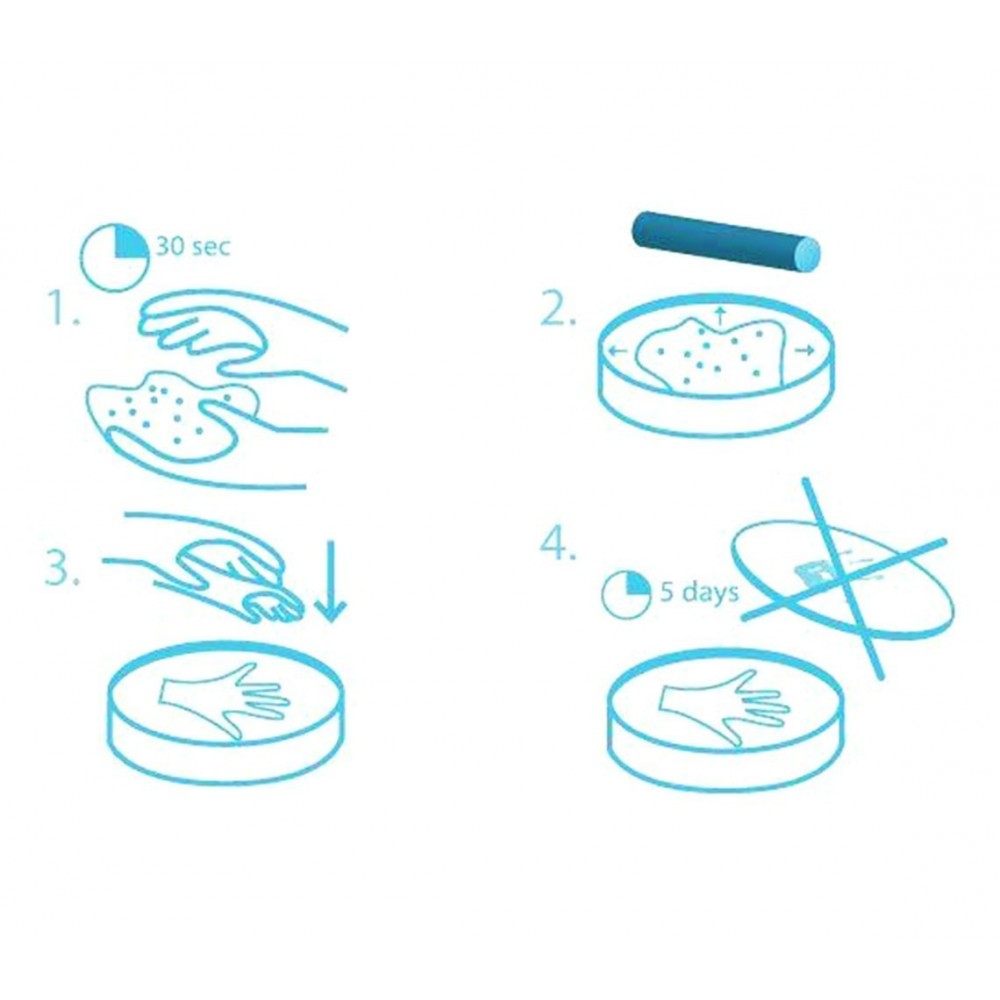 Kit de plâtre pour souvenir des empreintes des enfants faciles à utiliser la main et / ou à pied