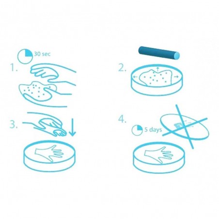 Kit de plâtre pour souvenir des empreintes des enfants faciles à utiliser la main et / ou à pied