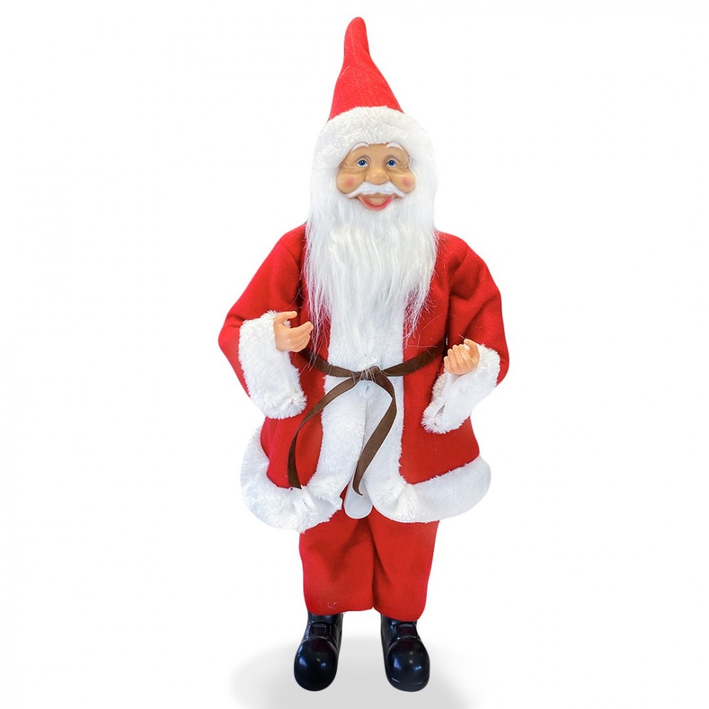 Santa Robe Rouge art. 144200 Décoration de Noel 50H cm avec Mini-lumière