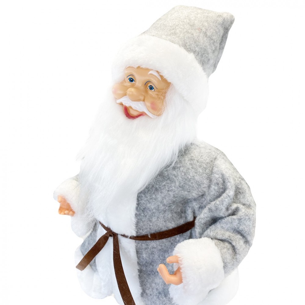 Santa Claus Gris 144197 45H cm avec Mécanisme...