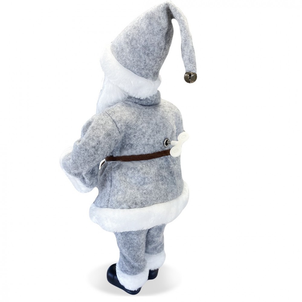 Santa Claus Gris 144197 45H cm avec Mécanisme...