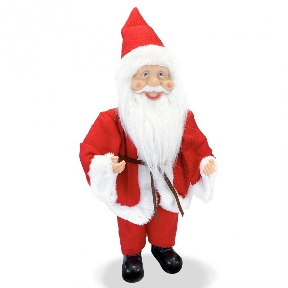 Santa Robe Rouge art. 144192 Décoration de Noel 40H cm avec Mini-lumière