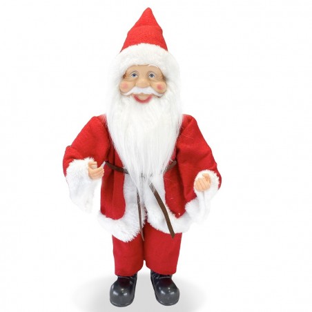 Santa Robe Rouge art. 144192 Décoration de Noel 40H cm avec Mini-lumière