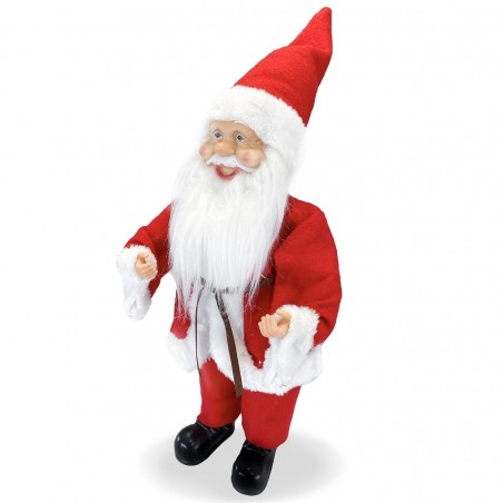 Santa Robe Rouge art. 144192 Décoration de Noel 40H cm avec Mini-lumière