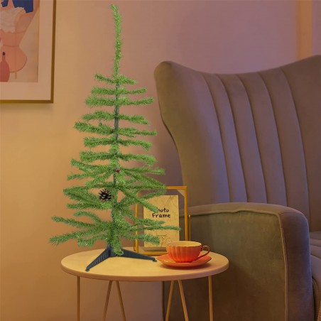 Sapin de Noël 70H Cm Branches pliantes pommes de pin Artificiel en PVC