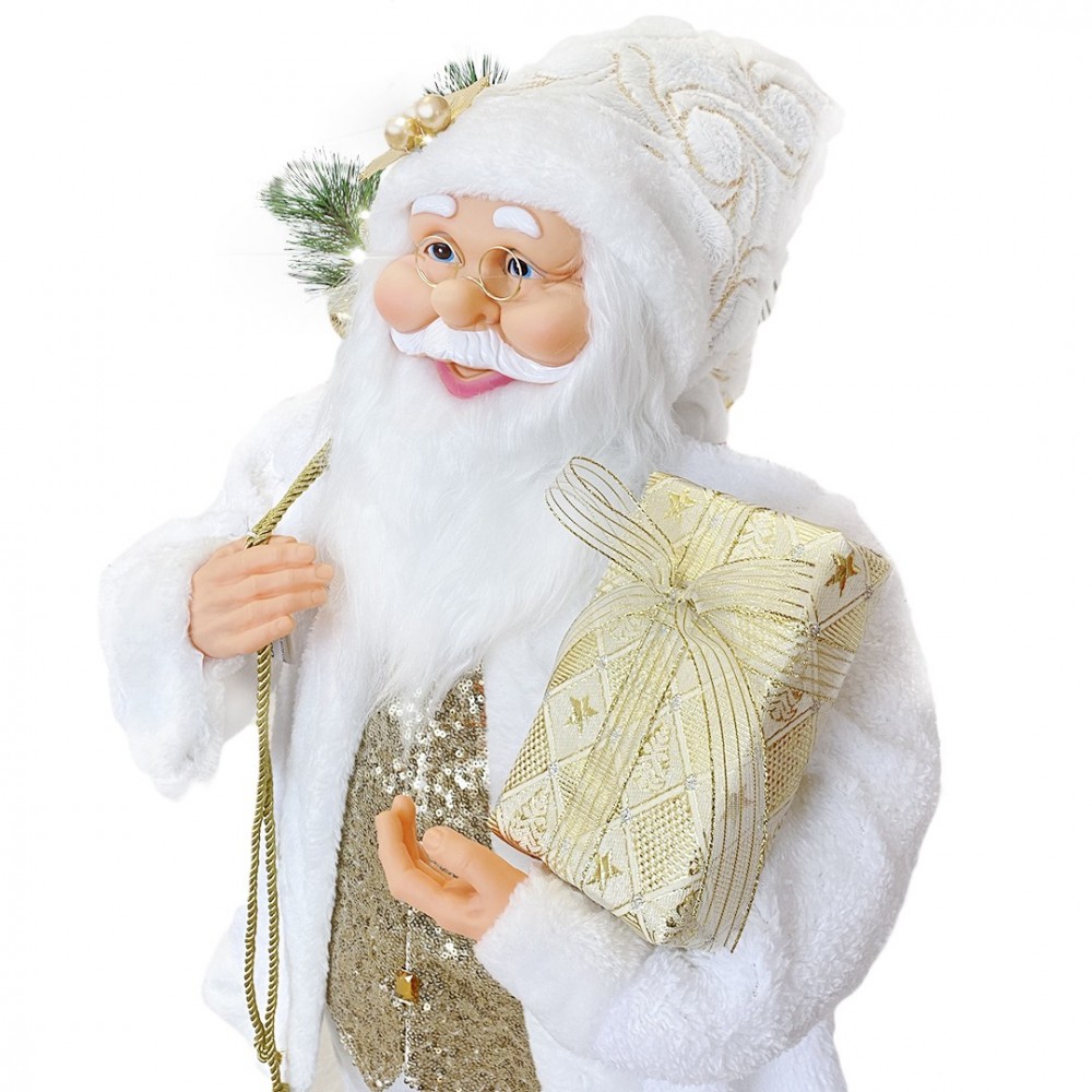 Santa Blanc Et Or 144232 Robe Velours 110Hcm...