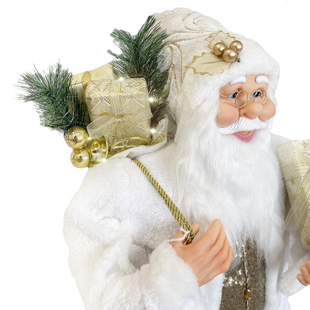 Santa Blanc Et Or 144232 Robe Velours 110Hcm...