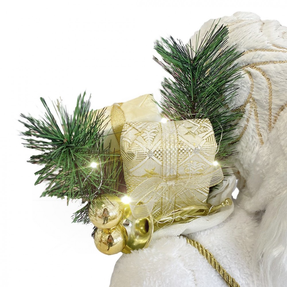 Santa Blanc Et Or 144232 Robe Velours 110Hcm...