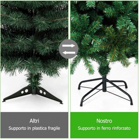 Arbre de Noël 180cm Avec 780 branches pliantes en PVC Sapin artificiel