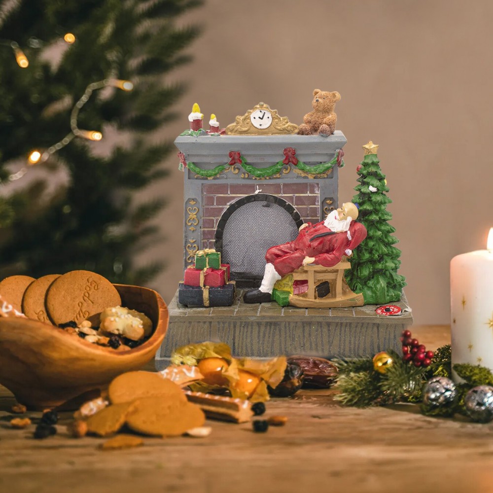 Scénario de carrousel de cheminée Noel et de...