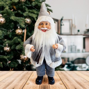 Santa Claus Robe grise 144193 Décoration de Noel 40H avec... 2