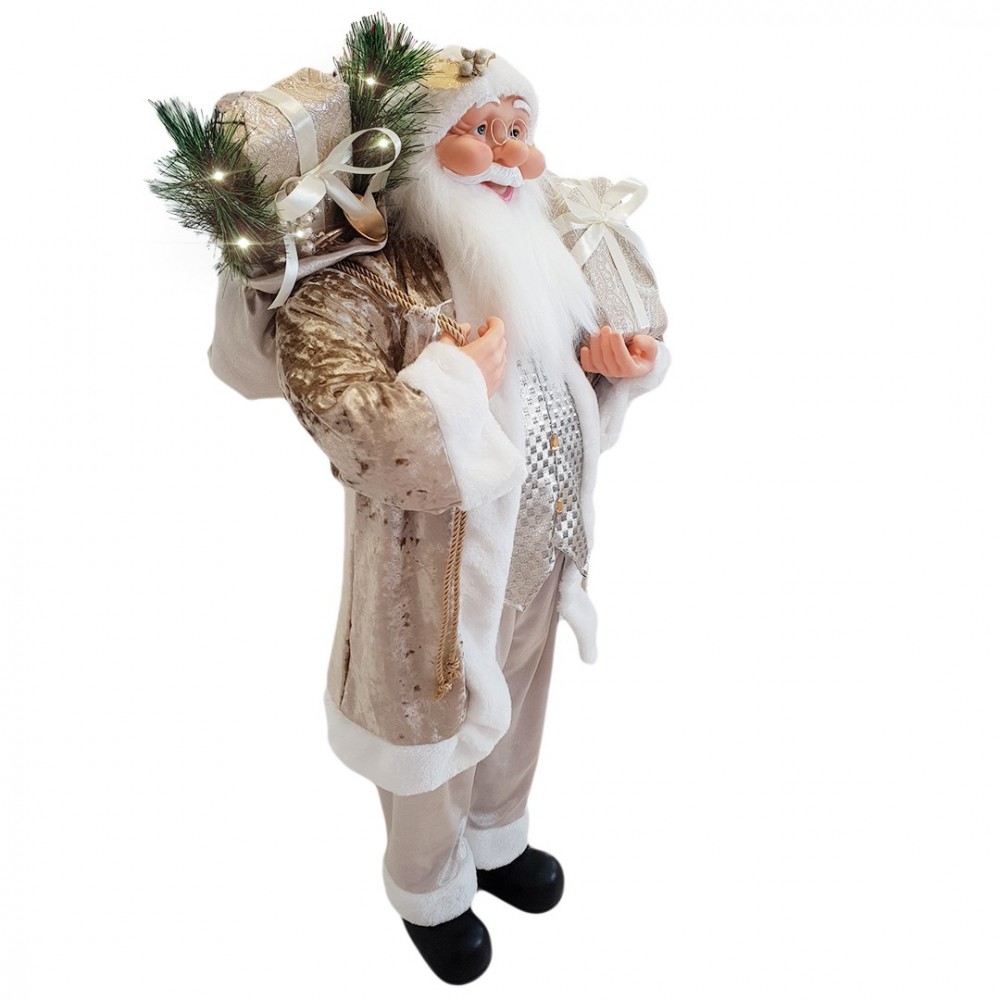 Père Noël Champagne Costume en velours 110H cm...