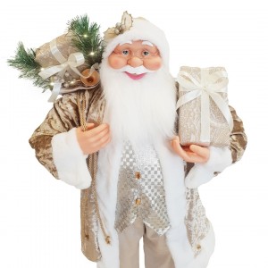 Père Noël Champagne Costume en velours 110H cm avec... 2