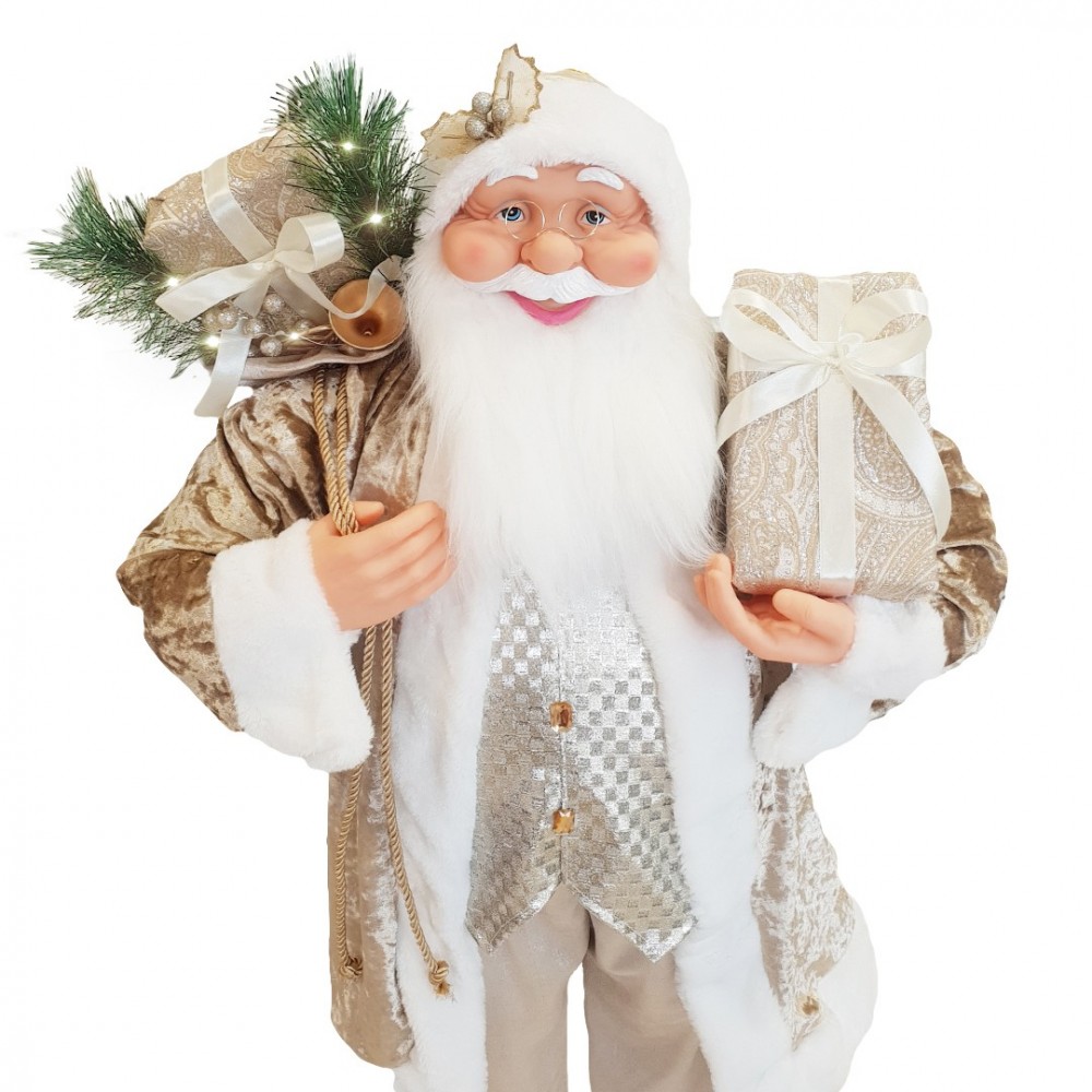 Père Noël Champagne Costume en velours 110H cm...