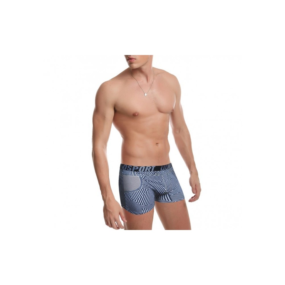 Lot de 4 - 8 - 12 boxers / caleçons en coton SEATTLE hommes - imprimé avec des formes géométriques 