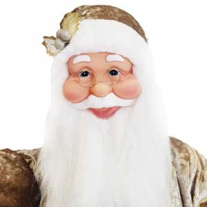 Santa Champagne Robe de Velours 80H avec Lumières Sons et... 2