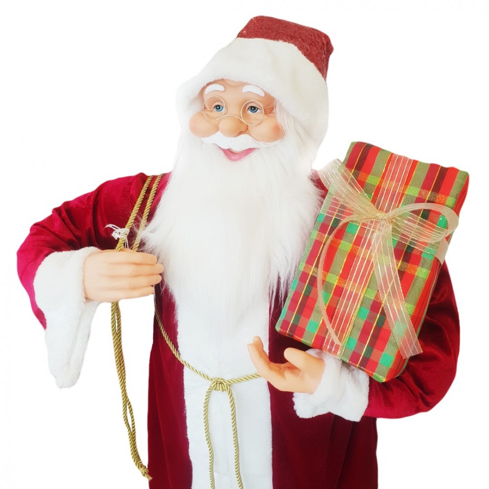 Santa Rouge Décoration Robe de Velours 120 cm...