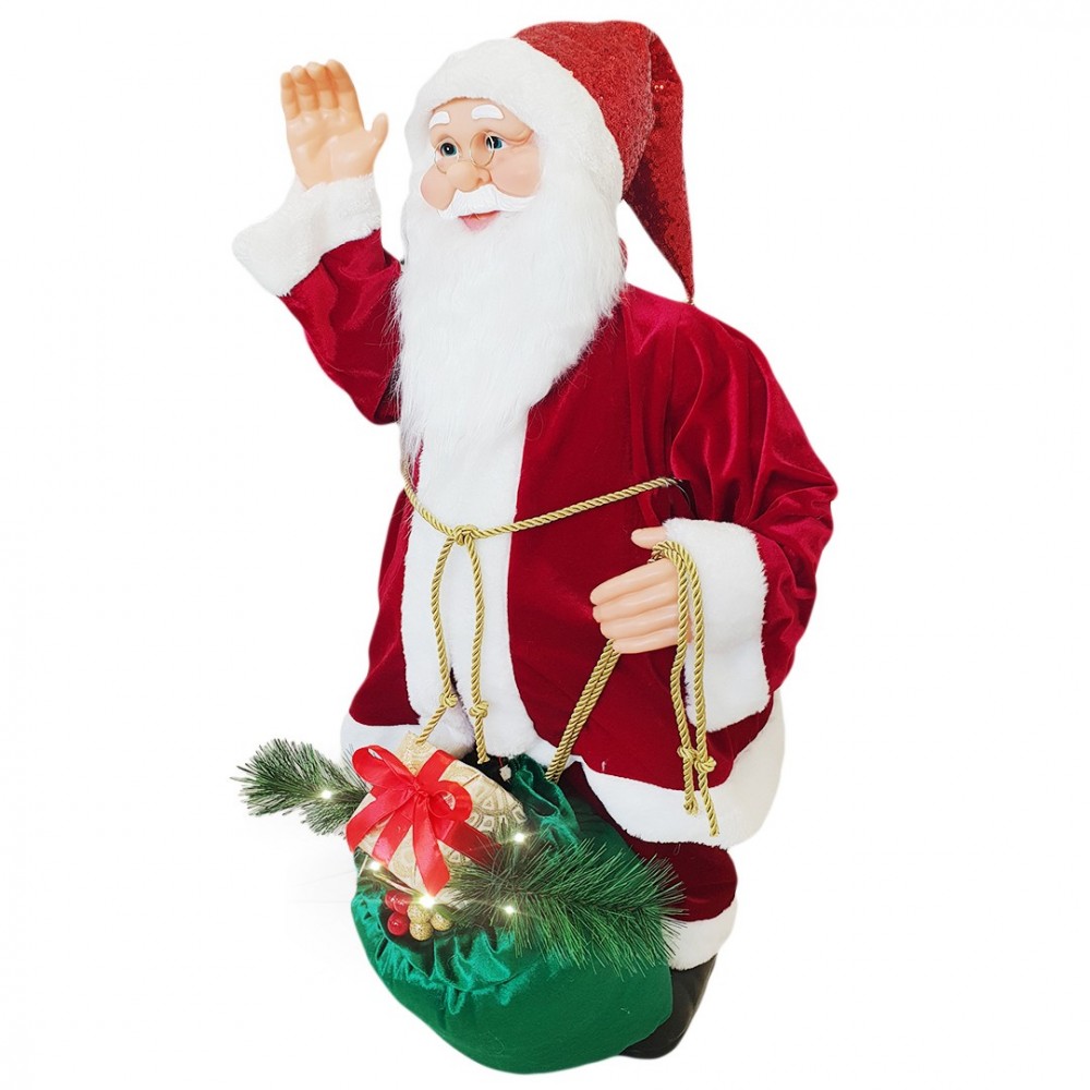 Santa Rouge avec Robe de Velours 80cm avec...