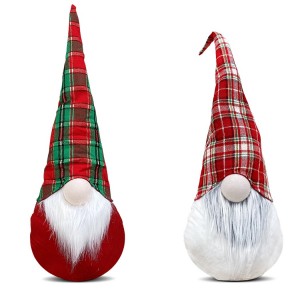 Robe écossaise de gnome de Noel et décoration de barbe...