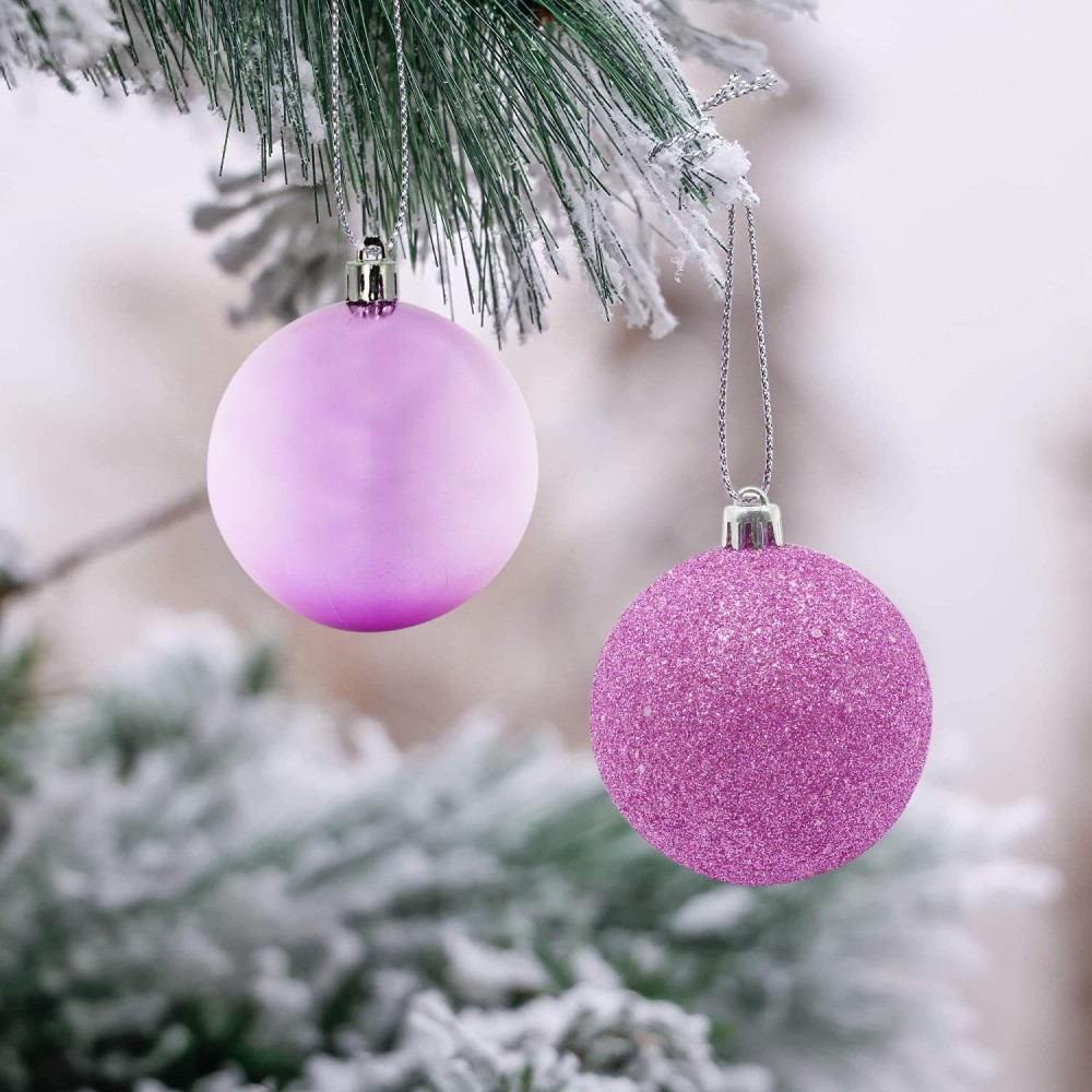 Pack 24 Boules 7 cm Boules de Noel Rose 7cm...