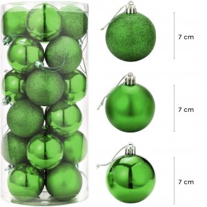Lot 24 boules de Noël 7 cm diamètre décorations sapin de... 2
