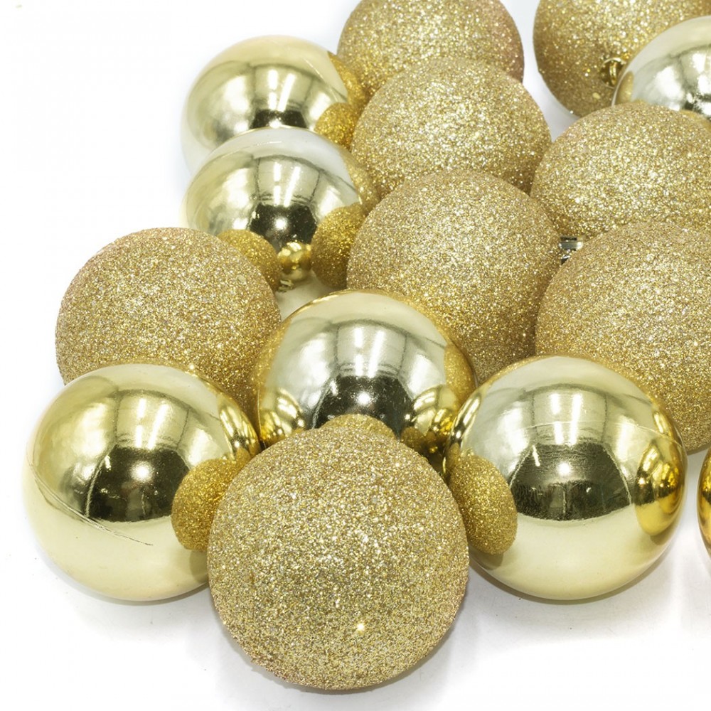 Lot de 24 boules de Noël de 7 cm Décorations...