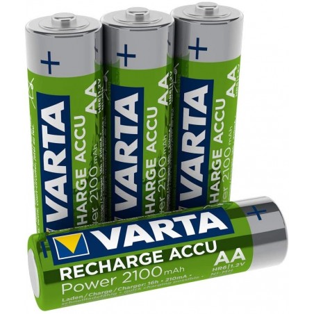 Lot 4 pcs Batterie Varta Pile Rechargeable AA Stylet 2100 mAh