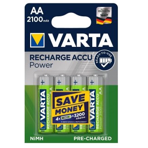 Lot 4 pcs Batterie Varta Pile Rechargeable AA Stylet 2100...