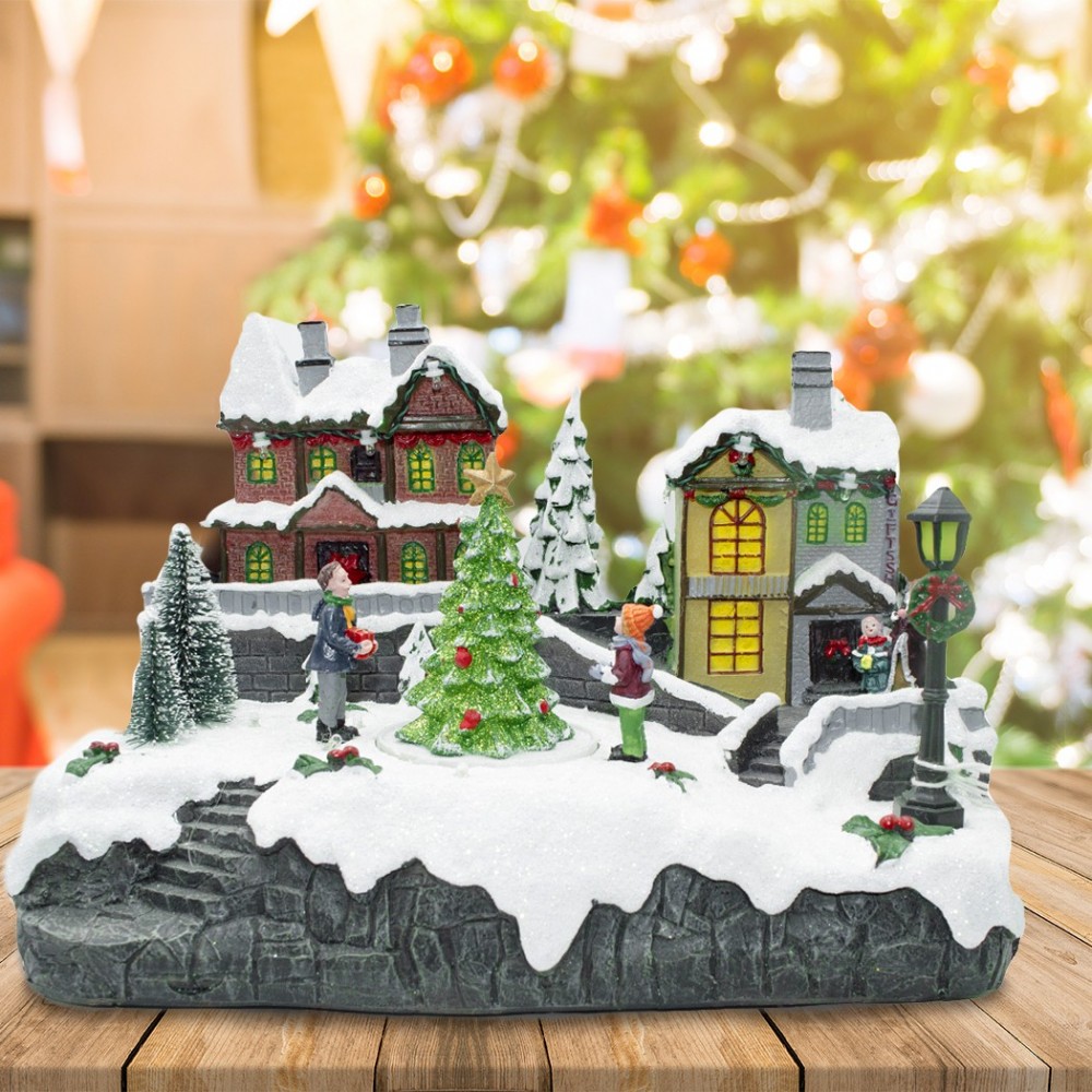 Village de Noël Manège de Noël Lumières Sons et...