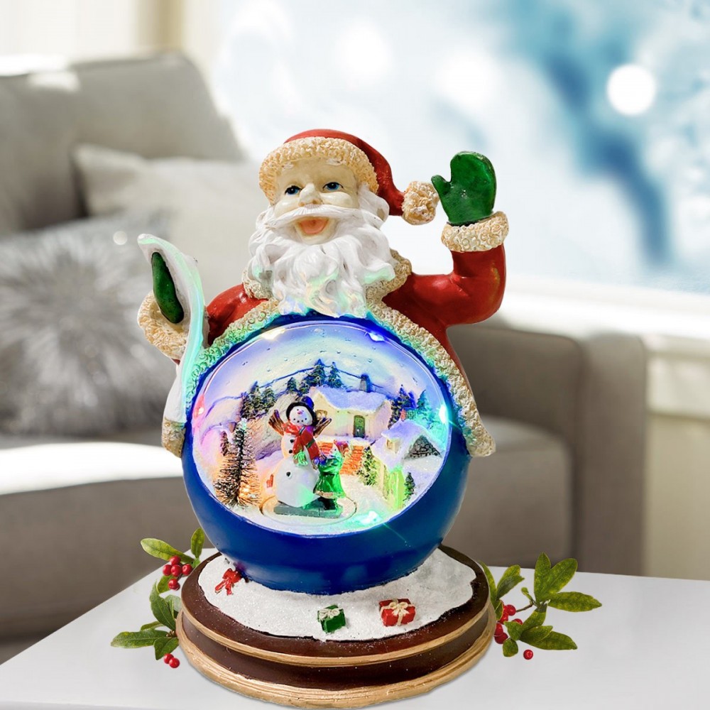 Père Noël en résine Ameublement lumières sons...