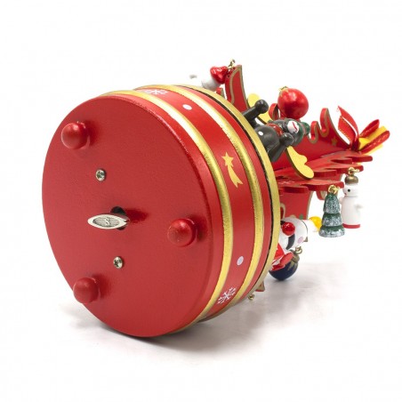 Carillon joute en bois arbre de Noel H22 avec musique et mouvement