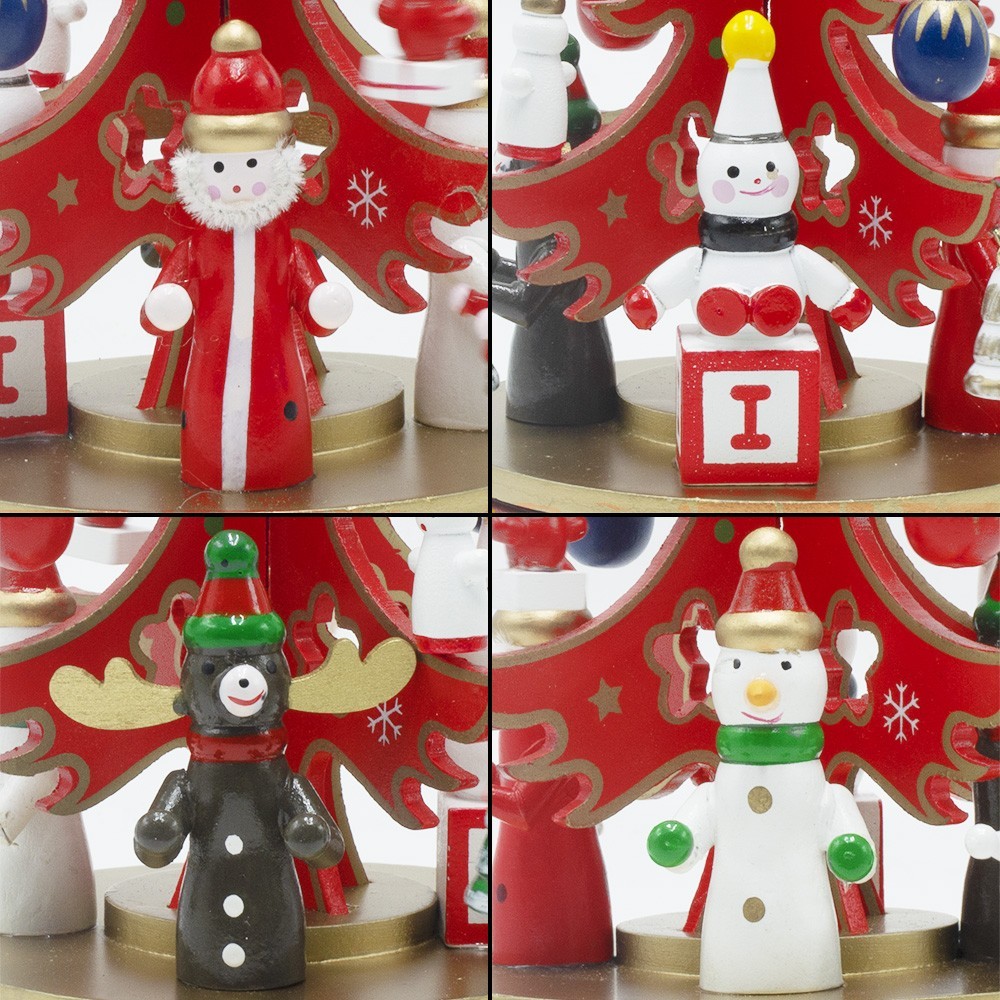 Carillon joute en bois arbre de Noel H22 avec...