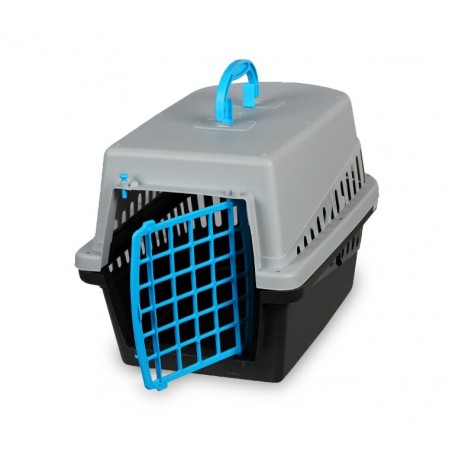 Caisse de transport avec grille en plastique pour chiens et chats 50cm