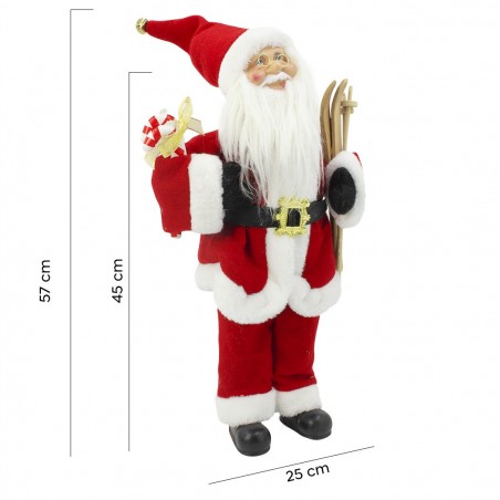 Décoration Santa avec mécanisme Carillon 45H cm Sons et Mouvement
