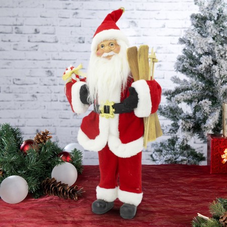 Décoration Santa avec mécanisme Carillon 45H cm Sons et Mouvement
