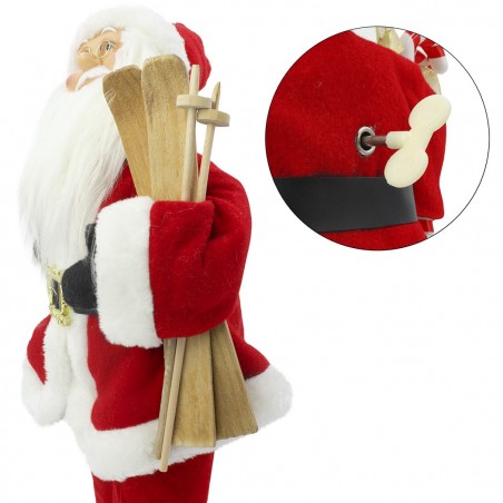 Décoration Santa avec mécanisme Carillon 45H cm Sons et Mouvement