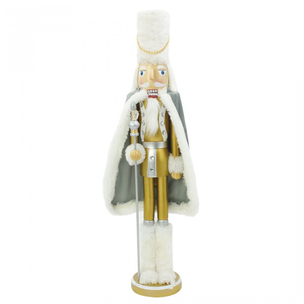 Soldat Casse-Noisette de Noel en bois décoration avec sceptre 50H cm