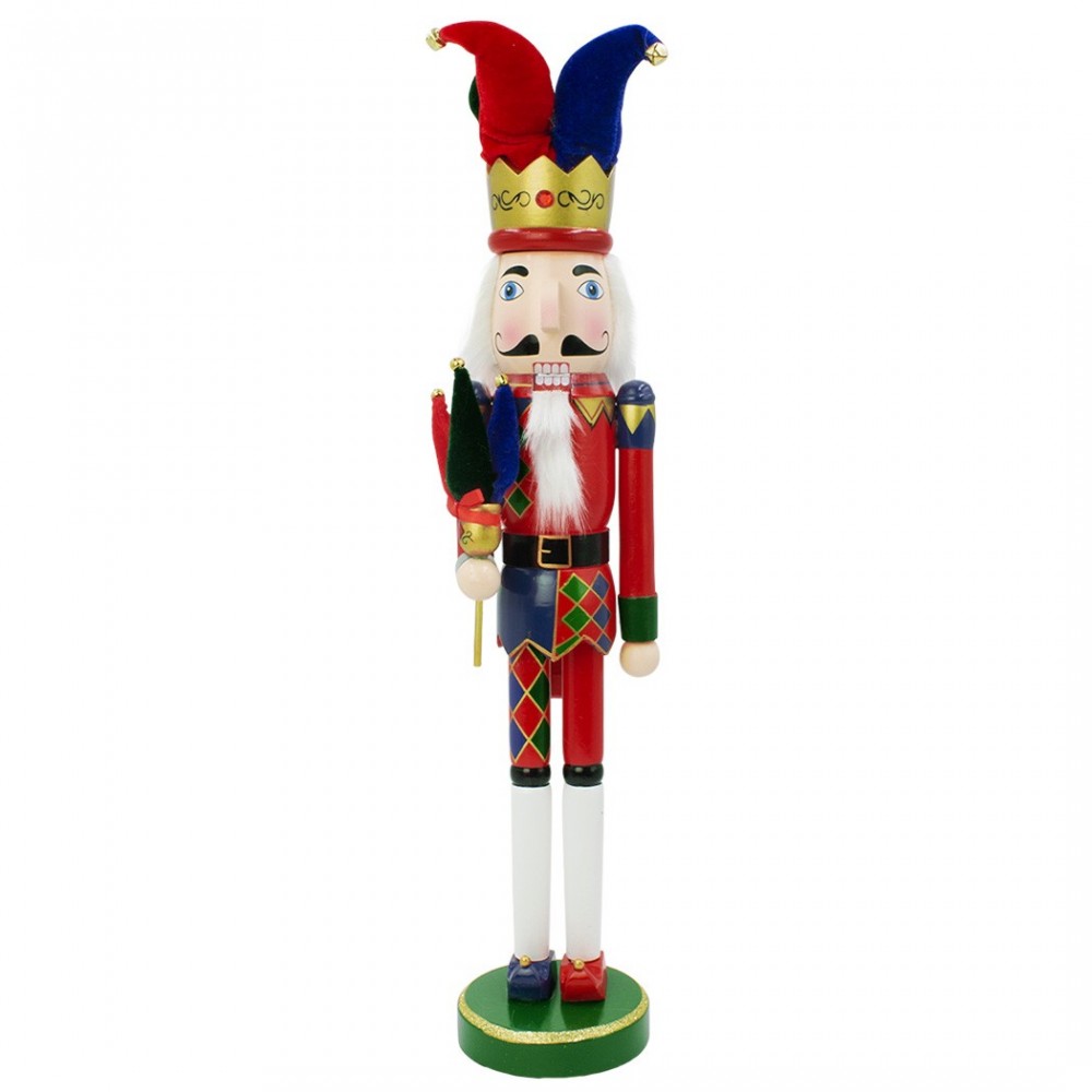 Casse-Noisette Soldat Bouffon 030166 décoration de Noël en bois H50 cm