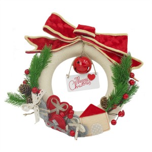 Guirlande Ornement de porte ronde 906909 Décoration de Noel 25x25 cm