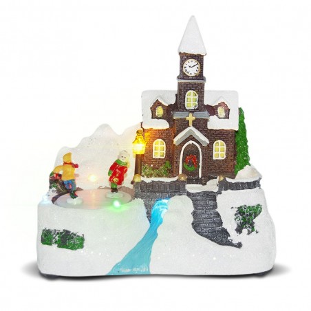 Carrousel de Noël enneigé 901133 Musique Éclairage et mouvement