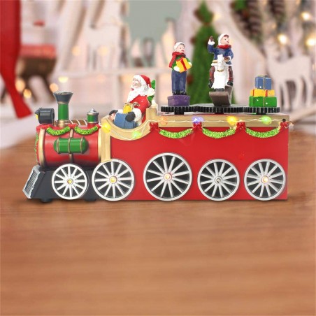 Train de Noël avec Père Noël 899843 avec lumières, sons et mouvements 25x6x16 cm