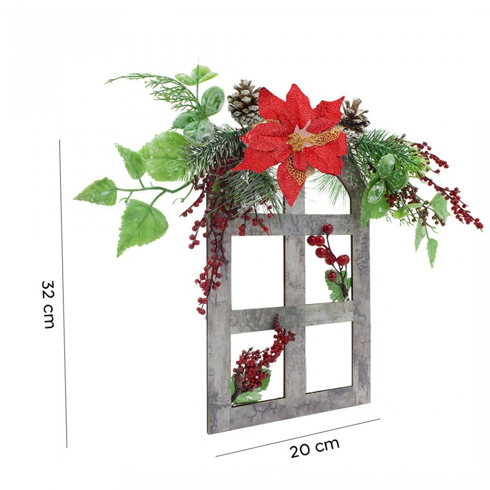 Décoration de fenêtre derrière la porte fleur...